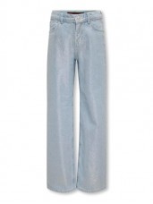 Only Girls Wide Silver Denim